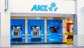 Australia and new zealand anz bank ATM machine at in front of a bank office in downtown of Sydney. Royalty Free Stock Photo